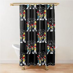 Minions Walk in Christmas Shower Curtain