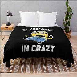 Despicable Me Minions Black Belt Graphic Throw Blanket