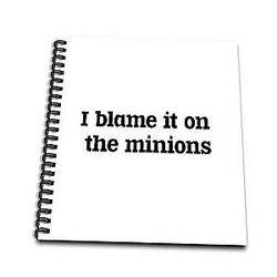 db_192476 I Blame It on the Minions Note pad 4 x 4"