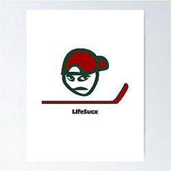 Minnesota Wild Colors Angry Guy Poster