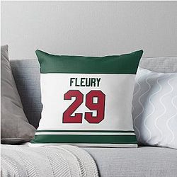 Minnesota Marc-Andre Fleury Away Jersey Throw Pillow