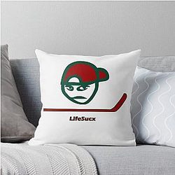 Minnesota Wild Colors Life Angry Guy Throw Pillow