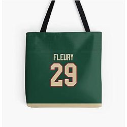 Minnesota Wild Marc-Andre Fleury Home Jersey Tote Bag
