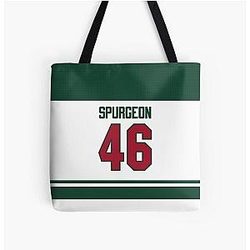 Minnesota Wild Jared Spurgeon Away Jersey Tote Bag