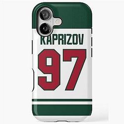 Minnesota Wild Kirill Kaprizov Away Jersey Phone Case for iPhone Tough Case