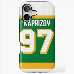 Minnesota Wild Kirill Kaprizov 2022 Reverse Jersey Back Case for iPhone