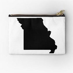 Missouri Black Zipper Pouch