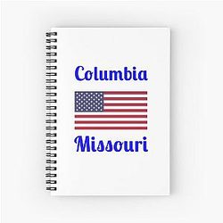 Columbia Missouri Stylish Print Spiral Notebook