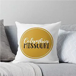 Columbia Missouri Como Throw Pillow