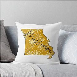 Golden Missouri Throw Pillow