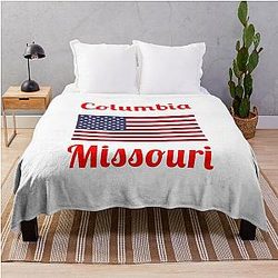 Columbia Missouri Stylish Prints Throw Blanket