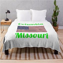 Columbia Missouri Stylish Prints Throw Blanket