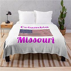 Columbia Missouri Stylish Prints Throw Blanket