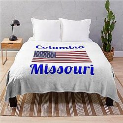 Columbia Missouri Stylish Prints Throw Blanket