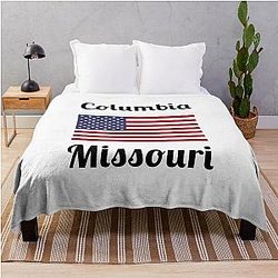 Columbia Missouri Stylish Throw Blanket