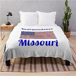 Independence Missouri - Stylish Prints Throw Blanket