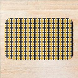 Mizzou Tigers Black Gold plaid - University of Missouri Bath Mat