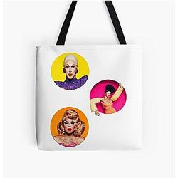 Yvie Oddly, Brooke Lynn Hytes, Miss Vanjie All Over Tote Bag