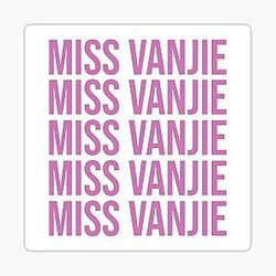 Miss Vanjie Repeating Square Sticker