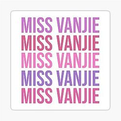 Miss Vanjie Repeating Square Sticker
