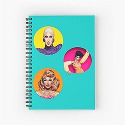 Yvie Oddly, Brooke Lynn Hytes, Miss Vanjie Spiral Notebook
