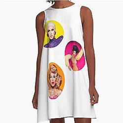 Yvie Oddly, Brooke Lynn Hytes, Miss Vanjie A-Line Dress