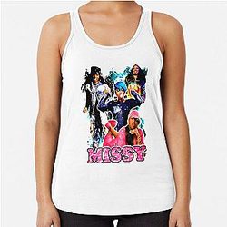 Vintage Inspired Missy Elliott Hip Hop Racerback Tank Top