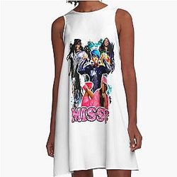 Vintage Missy Elliott Hip Hop Rap A-Line Dress