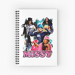 Vintage Inspired Missy Elliott Hip Hop Rap Spiral Notebook