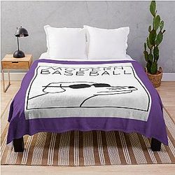 Modern Baseball Dog Throw Blanket