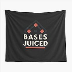 Bases Juiced - Modern Baseball Design by Backstop Co. Tapestry