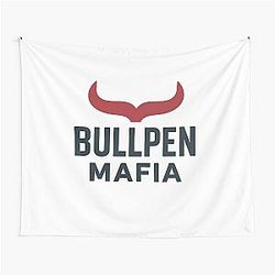 Bullpen Mafia - Modern Baseball Design by Backstop Co Tapestry