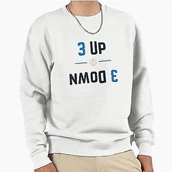 3 Up 3 Down Modern Baseball Design by Backstop Co Pullover Sweatshirt