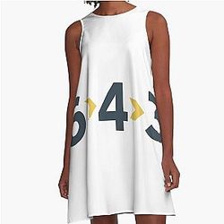 6-4-3 Double Play – Baseball Design by Backstop Co A-Line Dress