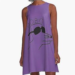 Modern Baseball Flag A-Line Dress