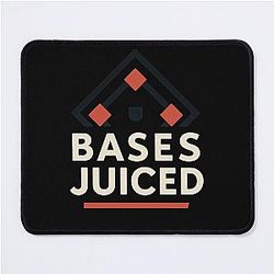 Bases Juiced - Modern Baseball Design by Backstop & Co Mouse Pad