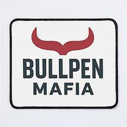 Bullpen Mafia Modern Baseball Design by Backstop & Co Mouse Pad