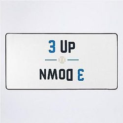 3 Up Down - Modern Baseball Design by Backstop & Co Desk Mat