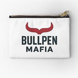 Bullpen Mafia Modern Baseball Design by Backstop & Co Zipper Pouch
