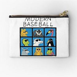 Modern Baseball Animal Zipper Pouch