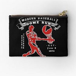 Baseball Player Modern Classic T-Shirt Zipper Pouch