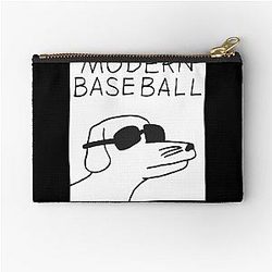 Modern Baseball Dog Cartoon Nickname Zipper Pouch