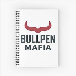 Bullpen Mafia - Modern Baseball Design by Backstop Co Spiral Notebook