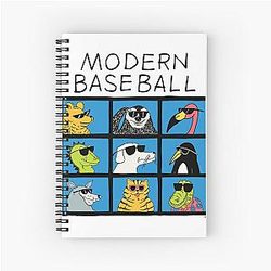 Modern Baseball Animal Spiral Notebook
