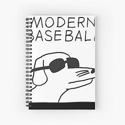 Modern Baseball Dog Funny Spiral Notebook