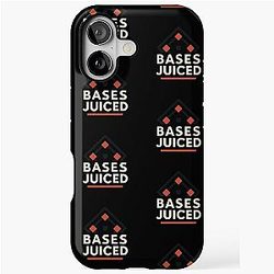 Bases Juiced Modern Baseball Design by Backstop Co iPhone Tough Case