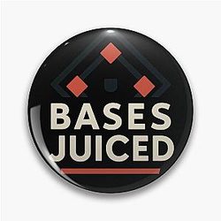 Bases Juiced Modern Baseball Design by Backstop & Co. Pin