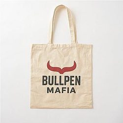 Bullpen Mafia Modern Baseball Design by Backstop Company Cotton Tote Bag