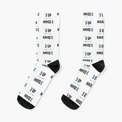 3 Up 3 Down - Modern Baseball Design by Backstop and Co. Socks