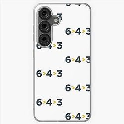 6-4-3 Double Play Modern Baseball Design by Backstop amp Co Samsung Galaxy Soft Case
